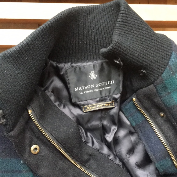 Maison Scotch tartan wool bomber jacket - Picture 3 of 5